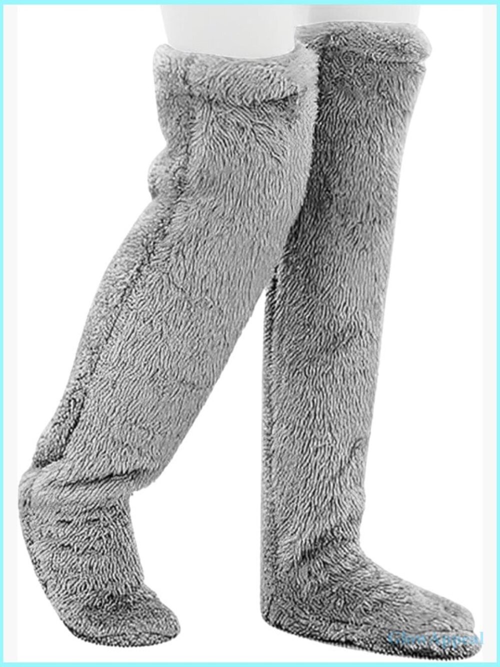 Lightweight Over-Knee Fuzzy Socks, Cozy Leg Warmers for Lounging
